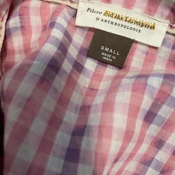 Anthropologie Pilcro The Cate Check Tie-Dye Shirt - Picture 7 of 7